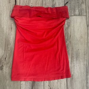 Red tube top
